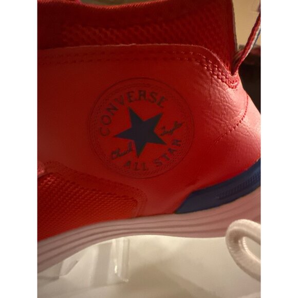 Converse Chuck Taylor All Star High-Top Sneakers Red/White/Blue Striped Accents - Picture 3 of 12